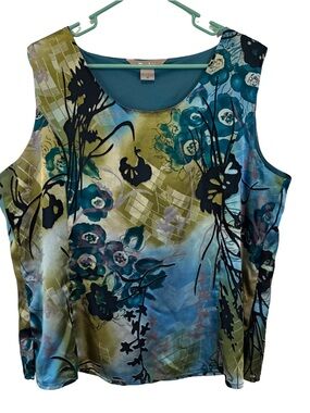 3/$20 TanJay Floral Sleeveless Blouse